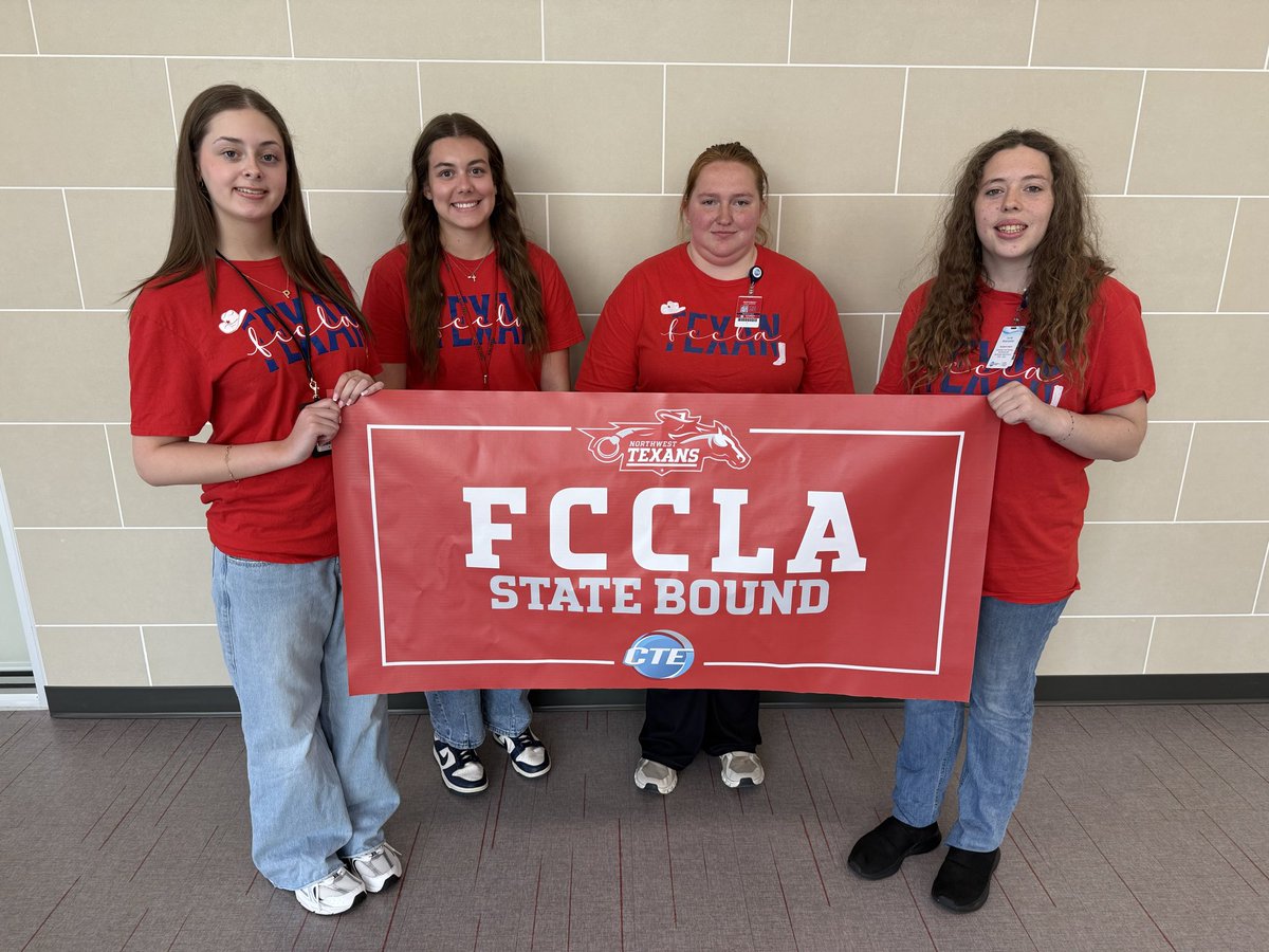 texanfccla's tweet photo. Best of luck to our 4 FCCLA Members competing at State this weekend! We are so proud of you! https://t.co/JJ3yelvKMs