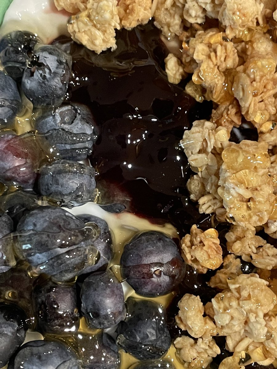 wokingout's tweet photo. recent bowls close up (blackberry preserves not a blood clot) https://t.co/PQipbWgGVK