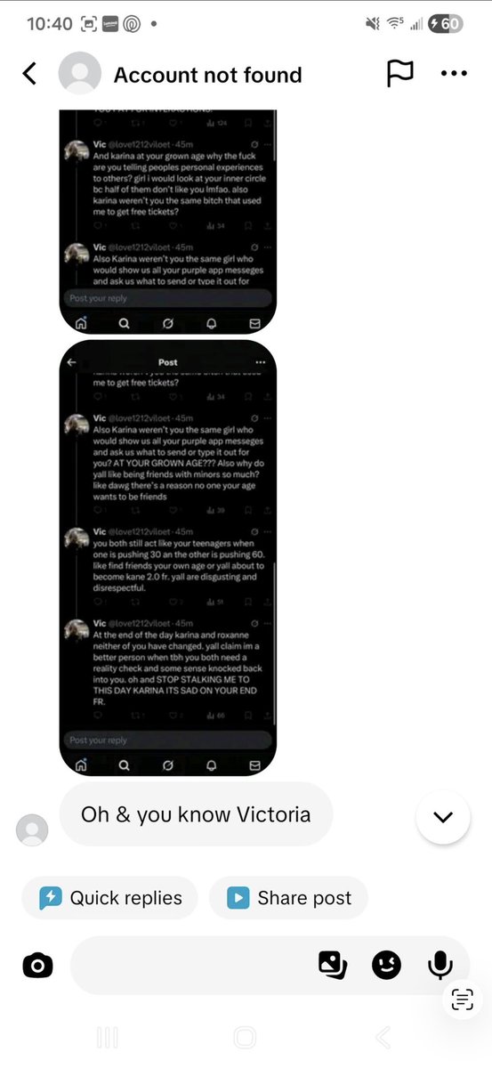 love1212viloet's tweet photo. but i have your name in my mouth ain’t this you? like girl plz do everyone a favor and shut the fuck up you’re grown so act like it. https://t.co/ZYDMwYchdd