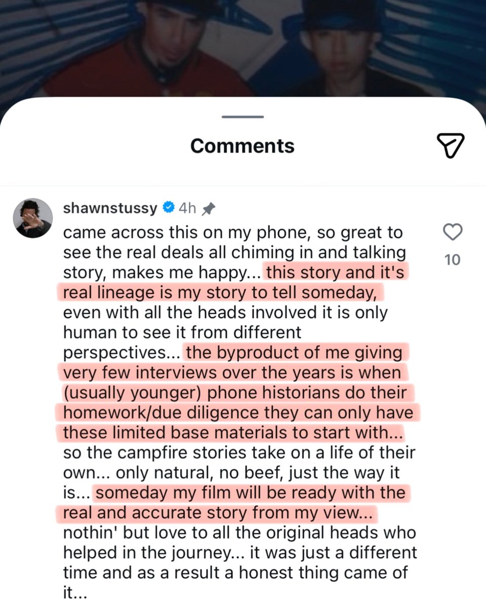 Shawn Stussy reveals plans to make a film about the real story of Stüssy from his point of view

“The story and it’s lineage is my story to tell. Someday my film will be ready with the real and accurate story from my [point of] view…”