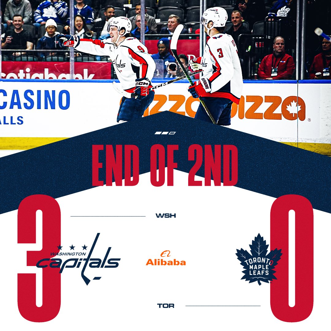 Capitals's tweet photo. Up 3 after 2

#CapsLeafs | @AlibabaGroup https://t.co/FE8IYZttOz