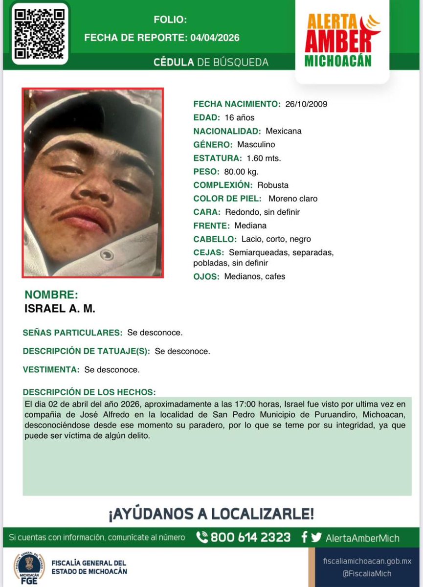 Alerta Amber Mich. tweet media