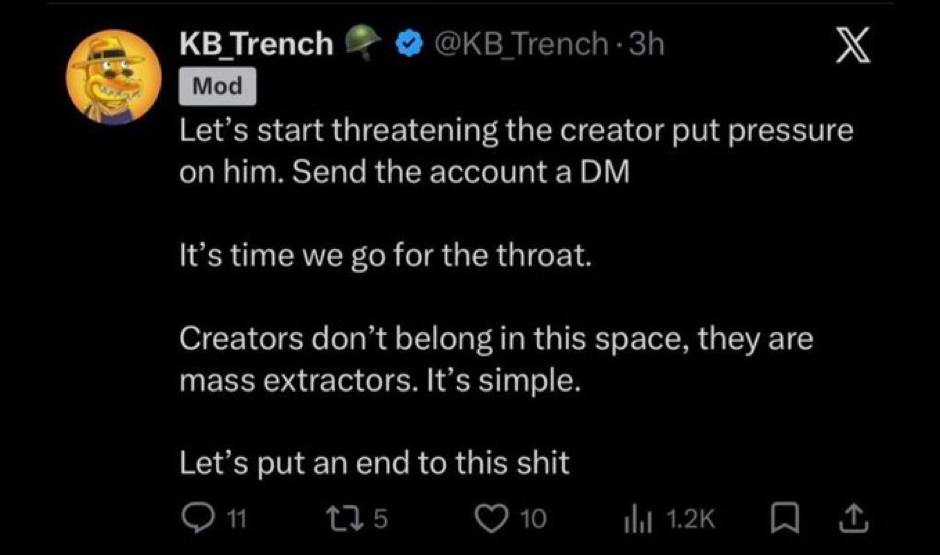 nasser_eter's tweet photo. @KB_Trench @okx TНRЕАTS TO CREATOR TO PUMP THEIR BUNDLED SCAM https://t.co/Ru9NbgUfku