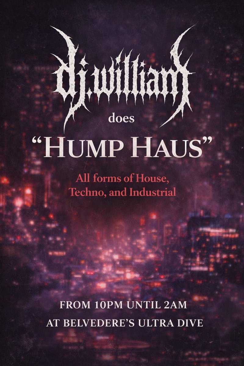 wgparham's tweet photo. I’m DJing a very deep and dark set of #House, #Techno, and #Industrial starting at 10pm tonight. If you are looking for something to do in #pittsburgh tonight, you could join me. It’s going to be the best event in the city tonight! https://t.co/LCwEVe1Jpg
