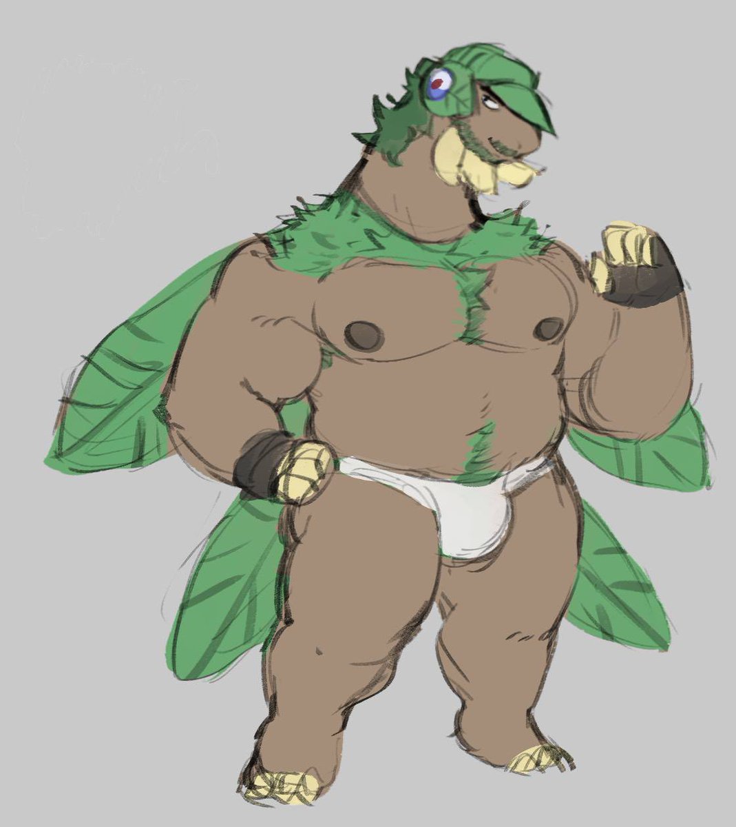 sharksashimi's tweet photo. I LOVE TROPIUS i ended up making one for meself... his name is Nanaba! I figure he'd be a logistics delivery boy type in my poke world 😽 https://t.co/t8xSN5r6xd