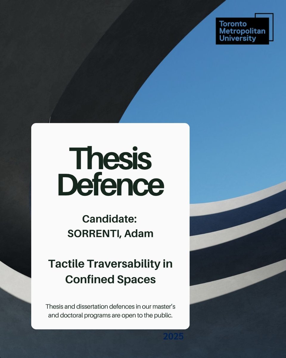 CompSciGradTMU's tweet photo. Upcoming Thesis Defence at TMU Computer Science Graduate Studies

Tactile Traversability in Confined Spaces

Candidate: MAZURICK, Adam https://t.co/AY3OdlnQq5