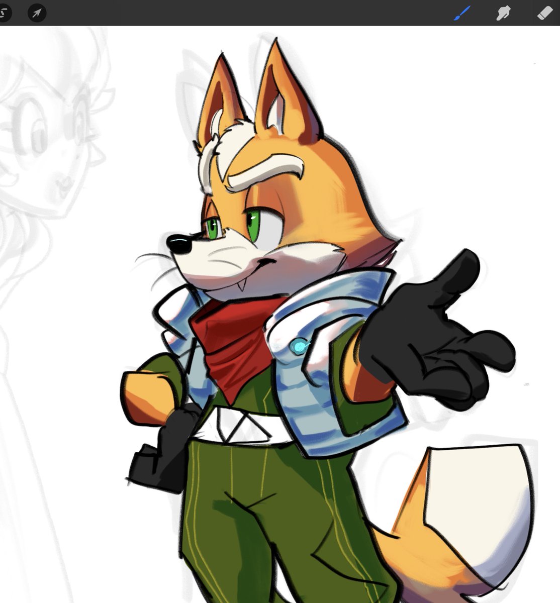 tkaoaii's tweet photo. Playing w artstyles #starfox https://t.co/Or2jc9fJ57