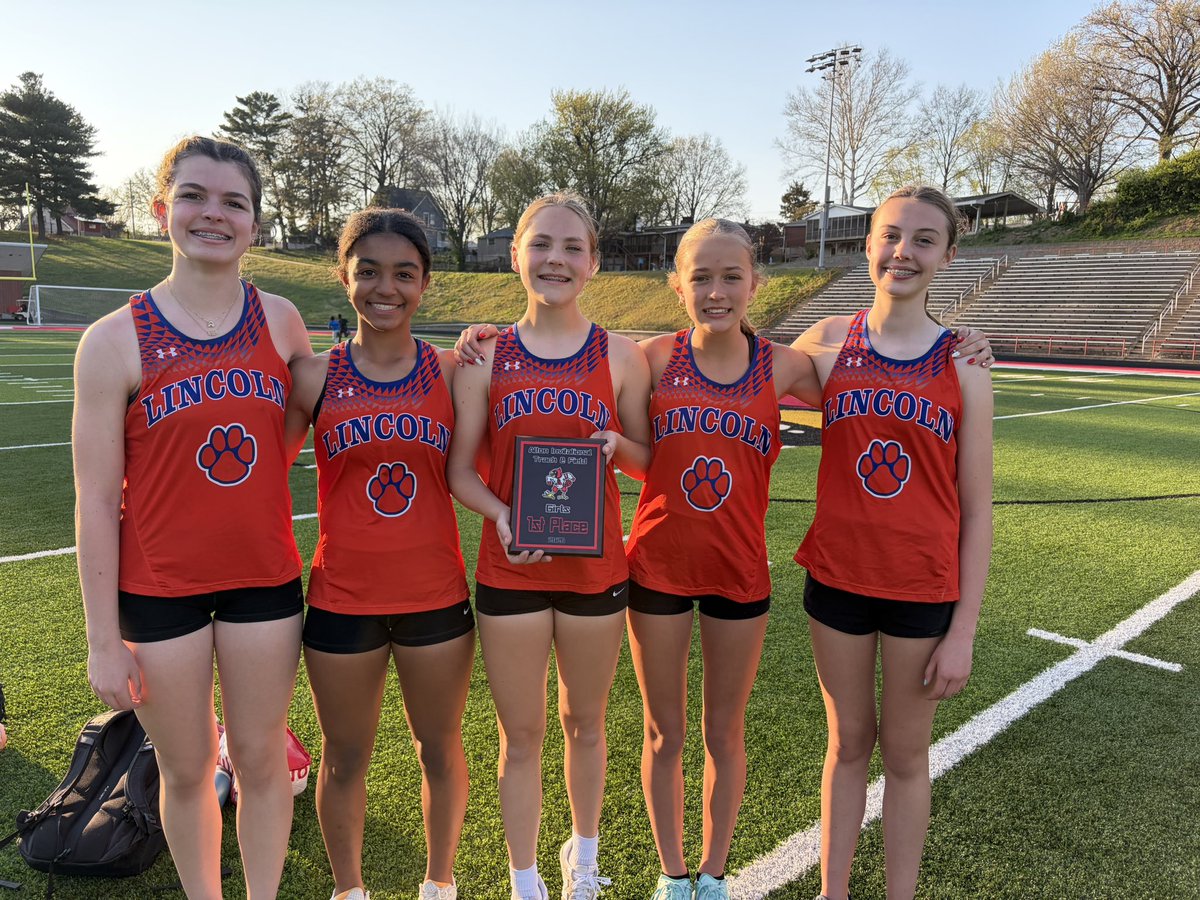 LMSTrackField's tweet photo. Our Lincoln Girls and Boys took home 1st at the Alton invitationals yesterday and today! Great job to all the Wildcats! 🐾🎉 https://t.co/FHGU35q4Zv