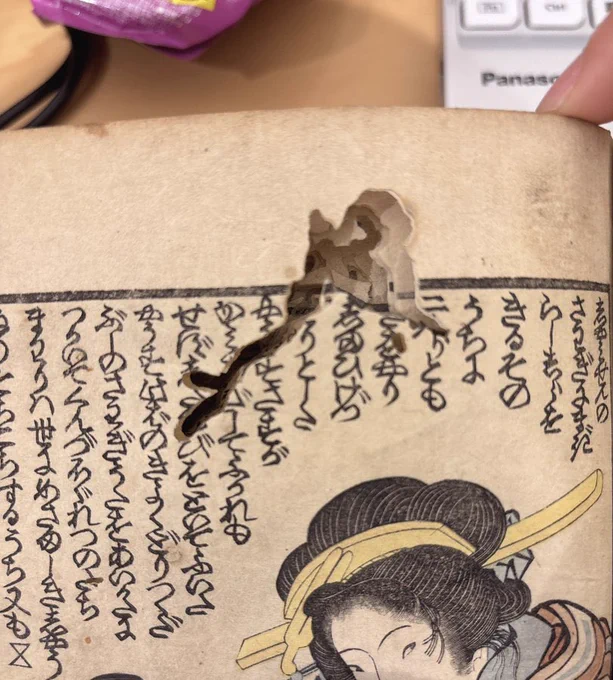 虫喰いのせいで肝心なとこが読めない!! 
