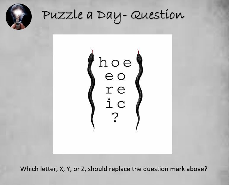 PuzzleADayBlog's tweet image. An Interesting Letter Puzzle

#puzzle #puzzles #puzzleaday