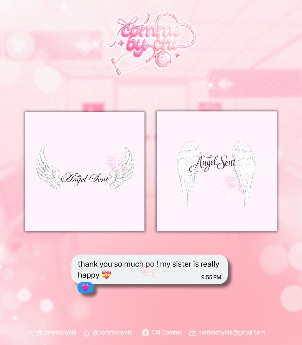 🎀 — 𝑷𝒓𝒐𝒐𝒇 𝒐𝒇 𝒔𝒆𝒓𝒗𝒊𝒄𝒆𝒔 #ChiVouches 

Task: Logo

Thank you so much for trusting Chi’s Comms with your academic needs ♡