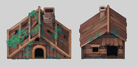 DecomposedMaw's tweet image. a cabin #pixel #pixelart #gameassets #indiedev