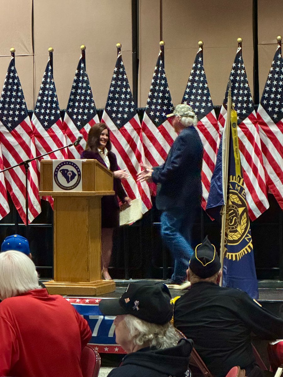 VoteSheriBiggs's tweet photo. It was a wonderful evening last night with the Anderson County Republican Women’s ‘Party Before the Primary,’ an evening to honor Vets Helping Vets of Anderson and get fired up for the elections! https://t.co/N70UmPmpKV