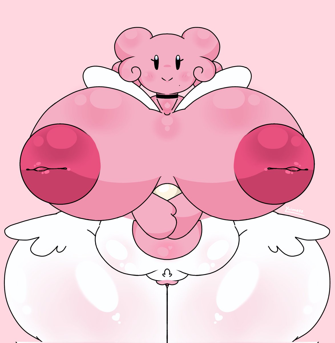 Blissey... 🤤 (with hat only and naked alt)
Her name is Harina btw !! And yeah, new Pokémon oc ehehehe..
I hope y'all will like her. Love y'all !!
#nsfw