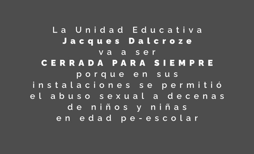 Entre enero y marzo de 2025, decenas de niñas y niños de 2 a 6 años  fueron víctimas de abuso sexual en el Colegio Jaques Dalcroze. Esta es la razón por la cual se CIERRA esa institución: por no haber protegido a niños y niñas. #SeCierraElDalcroze  #NiñosNoMienten
