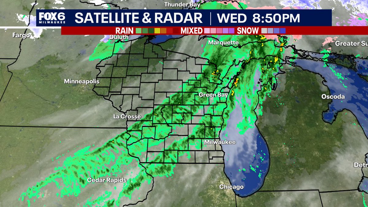 8:50pm Wednesday: Light rain overnight, ending by 5am. 0.10