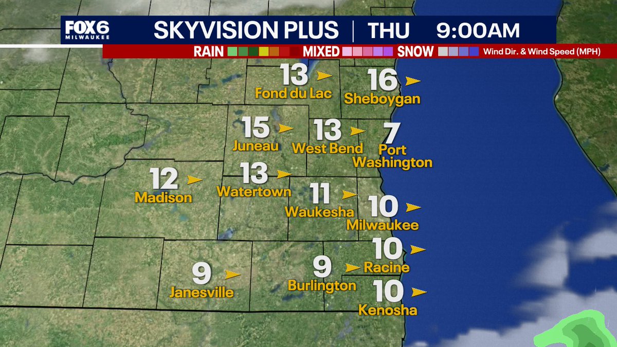 8:50pm Wednesday: Light rain overnight, ending by 5am. 0.10