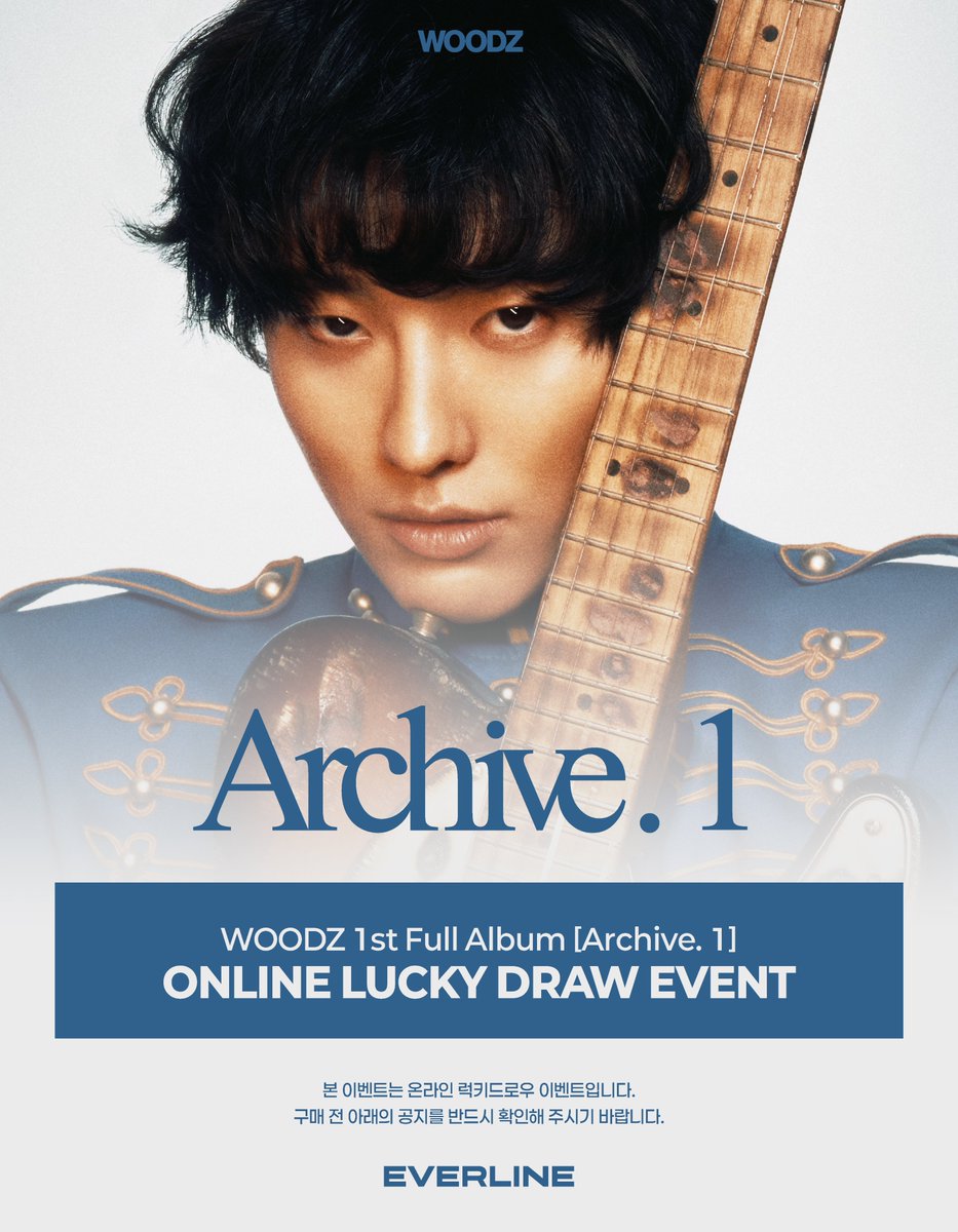 EVERLINESHOP's tweet photo. [📢] #WOODZ #우즈 
1st Full Album [Archive. 1]
온라인 럭키드로우 이벤트 공지

📌 4월 9일(목) 11:00(KST) ~ 4월 13일(월) 23:59(KST)

✨ 구매자 전원 특전 미공개 포토카드
✨ 앨범 2장 당 핀버튼 랜덤 1종 증정

🔗 KR : https://t.co/4wN40xX3Jx
🔗 US : https://t.co/6Xhv4QLR4H
🔗 CN : https://t.co/bD8fQERZHX
🔗 JP : https://t.co/riYmbQu2EH

#Archive_1
#EVERLINE #에버라인