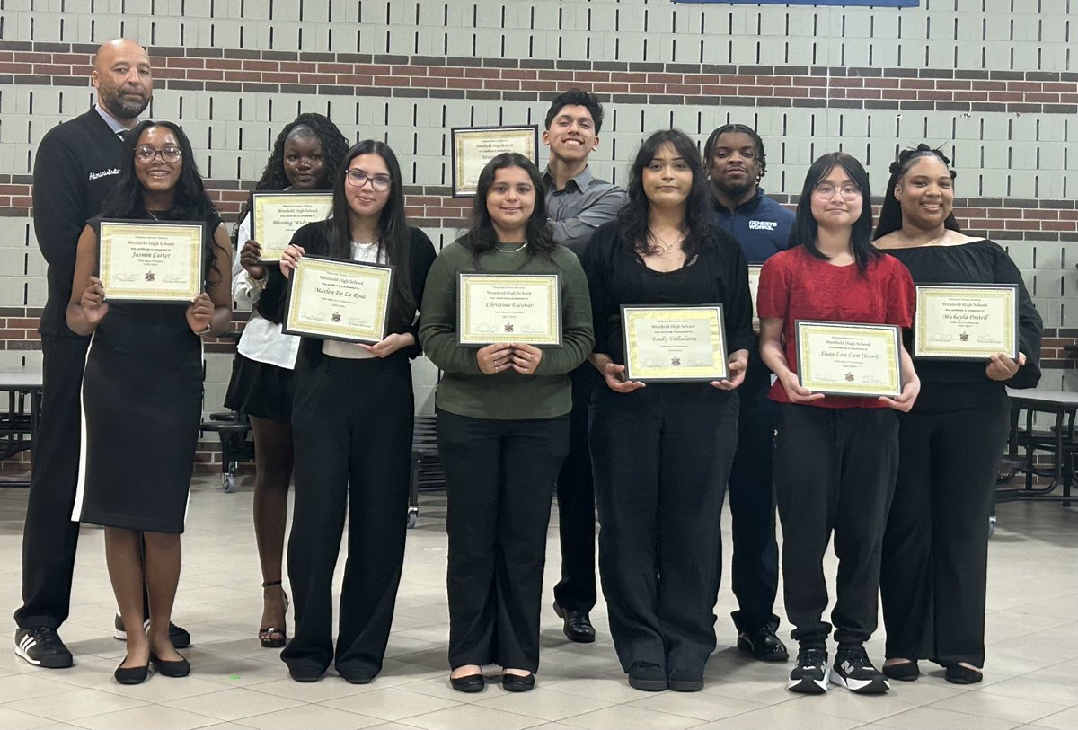 WestfieldCCC's tweet photo. Congrats to the Classes of 2027 and 2028 National Honor Society inductees! Westfield HS’s current NHS officers also received a certificate of recognition for their service in 2025-2026. We look forward to another great year in 2026-2027.
@SpringISD https://t.co/OTbk0ngaV9