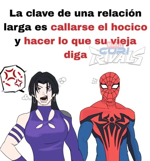Translation: The key of a long relationship is shut up and do what your girl says.
#spidersai