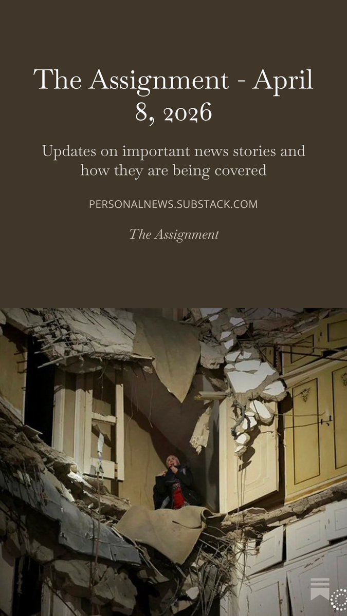 Subscribe to #TheAssignment and see links to my Lists for Iran, Israel-Gaza-Lebanon, Vatican and White House open.substack.com/pub/personalne…