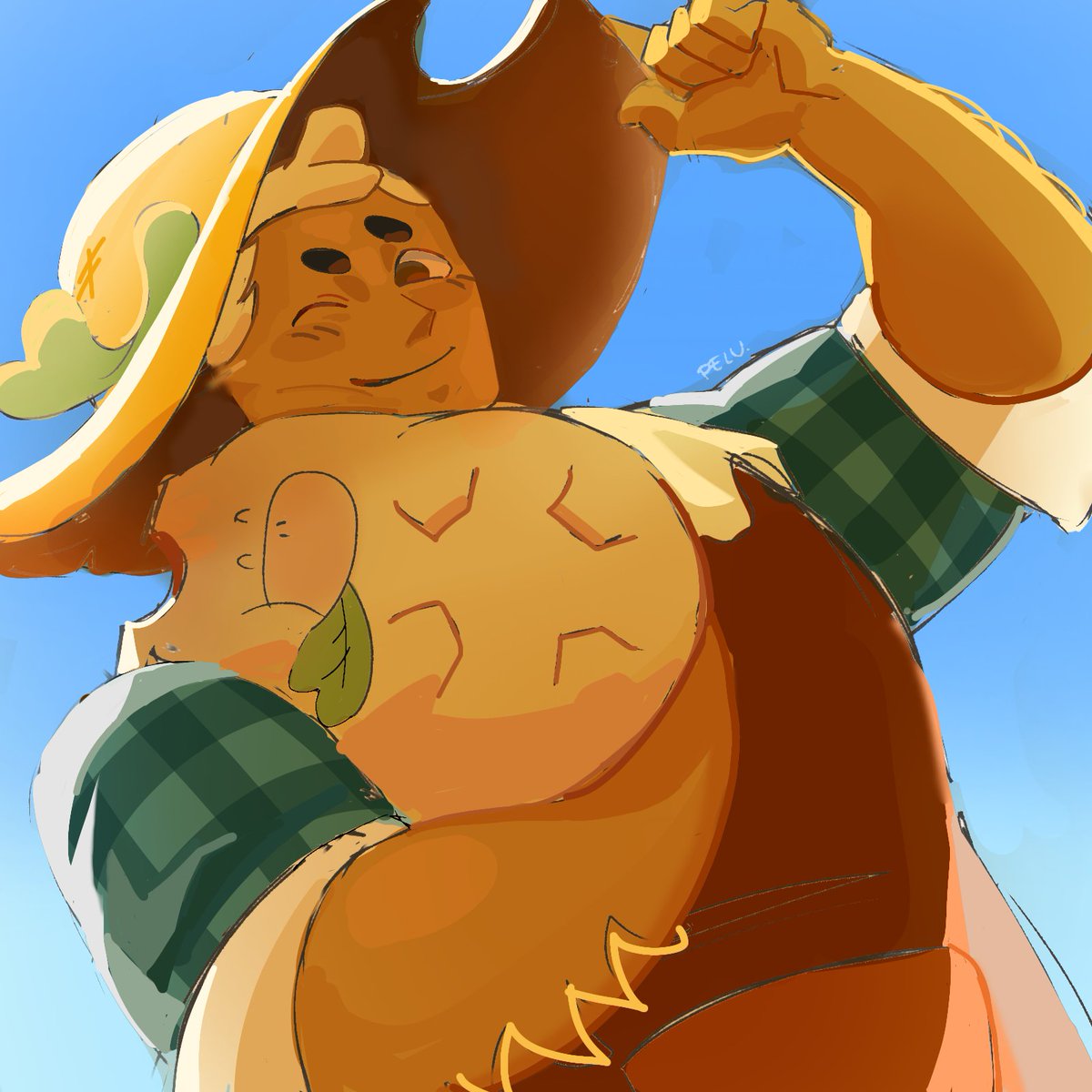 pe1us4's tweet image. Messy render on ibispaint cuz im outahome skidush #crob