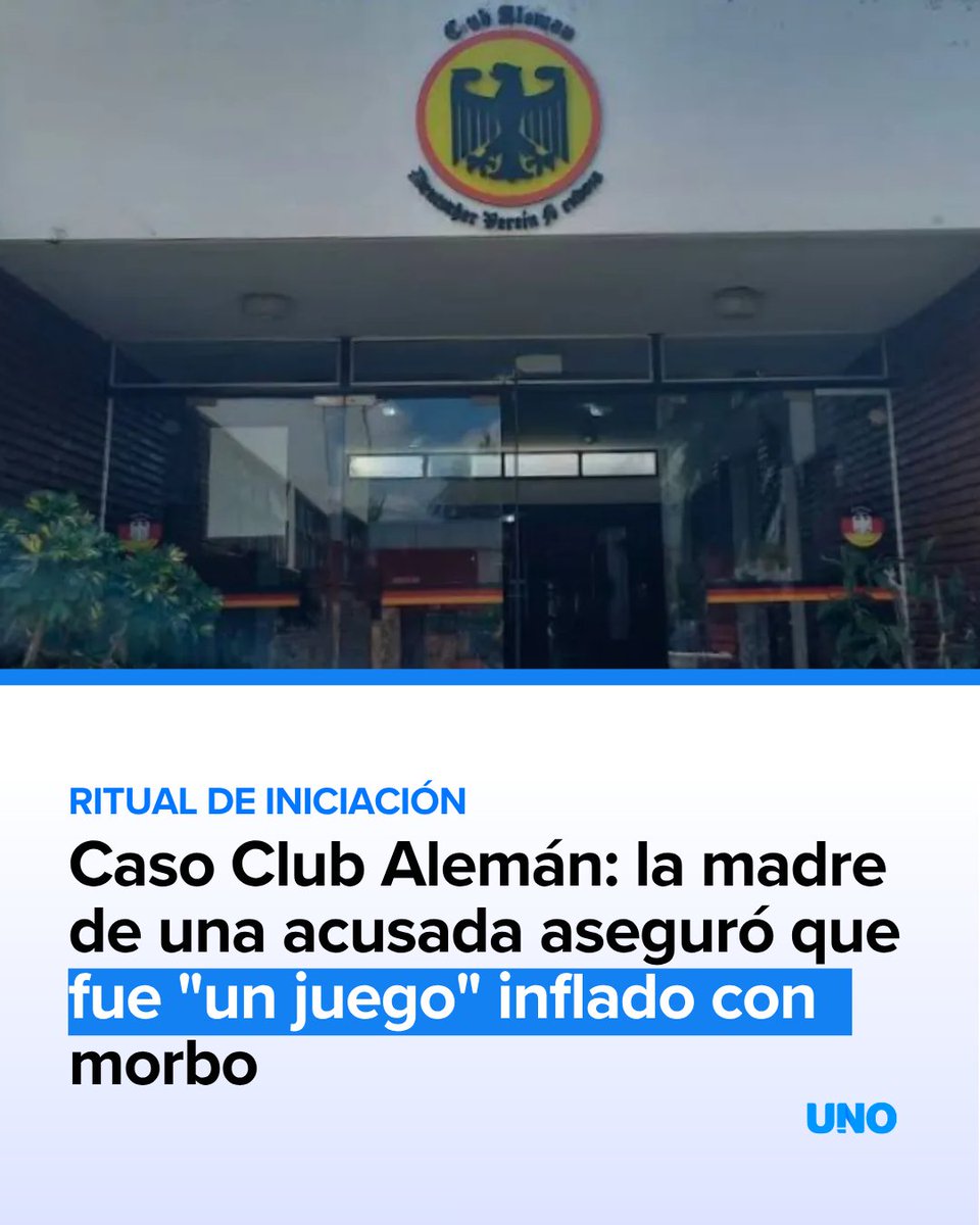 diariouno's tweet photo. 🚨 IMPUTAN A 10 JUGADORAS DE HOCKEY 

- La Justicia decidió avanzar con la imputación de 10 integrantes del equipo de primera división del Club Alemán, acusándolas de abuso sexual simple agravado por la participación de dos o más personas. 

-  Según la madre de una de las acusadas, la situación ha sido tergiversada y sacada de contexto con una carga de morbo, asegurando que se trató de una broma interna filmada entre amigas sin intención de humillar.

🗣️  "Todo ha sido tergiversado. Se le ha dado connotación sexual a todo lo que sucedió. Se ha sacado de contexto y se ha contado de una manera morbosa. Porque acá hay un morbo detrás".