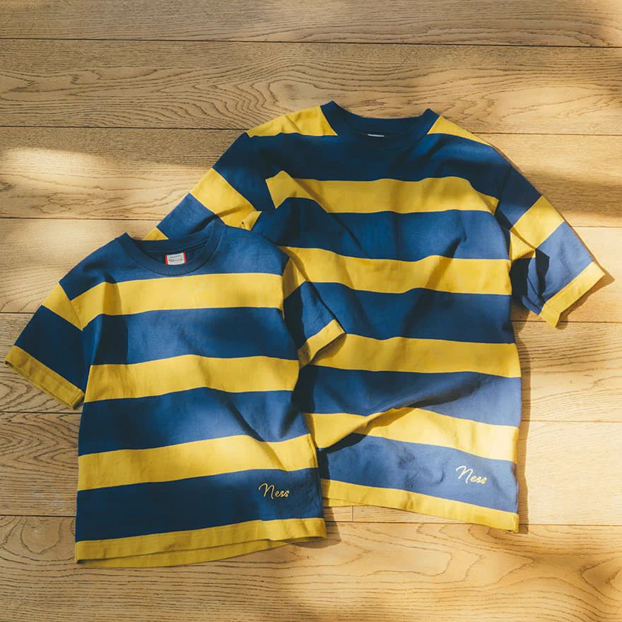 WAREHOUSE mother ボーダー Tシャツ ネス ネイビー×イエロー HFbbE2Ia8AAATok?format=webp&