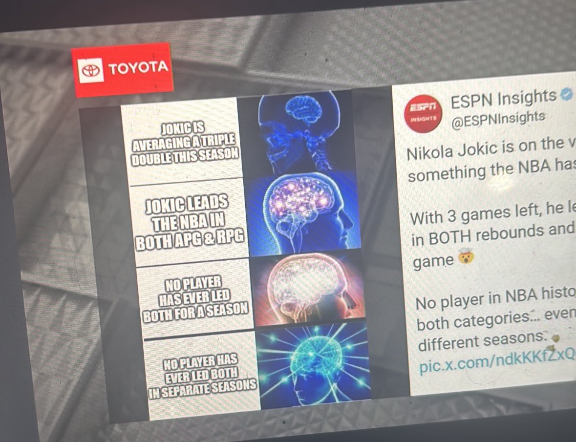 NuggetsLead's tweet image. Showed on the Nuggets broadcast tonight #MVP