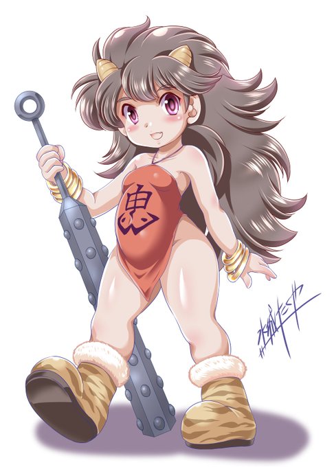 今日は朧村正の発売日ですので節分に描いた鬼娘ちゃん VITA版は持ってますがswitchとか現行機で大画面でやりたいですねぇ #朧村正