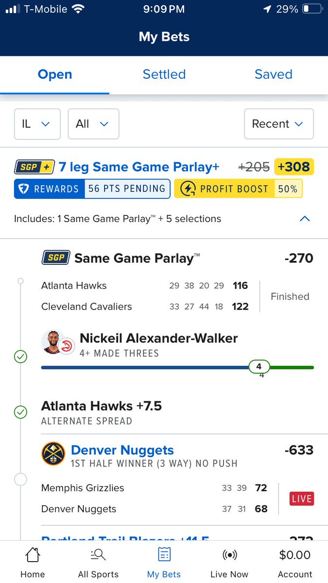 Real4me88's tweet photo. @courtexplorer Just killed my parlay https://t.co/0P7RPkN6py