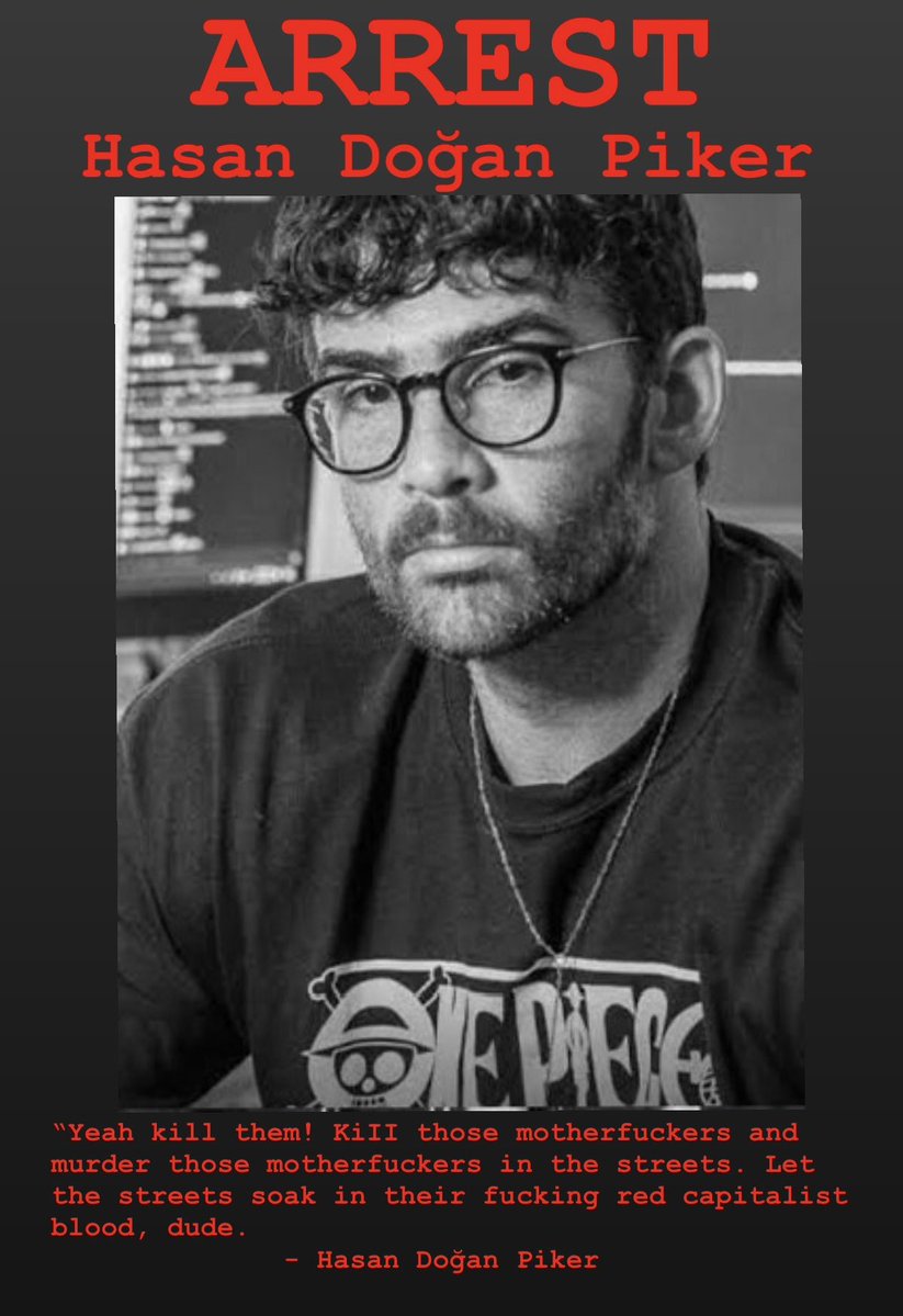 EMET1268015's tweet image. Domestic Terrorist #jewhater Hasan Doğan Piker (@hasanthehun) has repeatedly threatened and encouraged killing of US politicians &amp;amp; Americans.   HE MUST BE BROUGHT TO JUSTICE BEFORE HE ACTS ON HIS THREATS!

@FBI @FBINewark @DHSgov  @NYPDPC