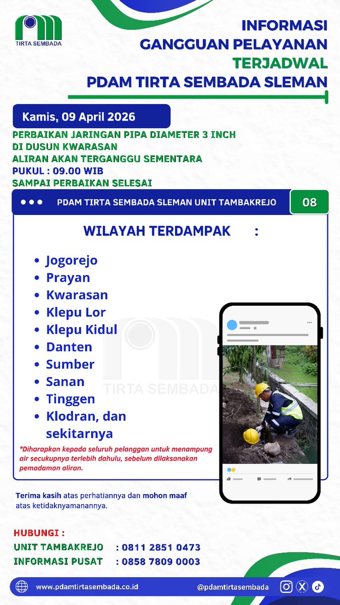 PDAM Tirta Sembada Sleman tweet media