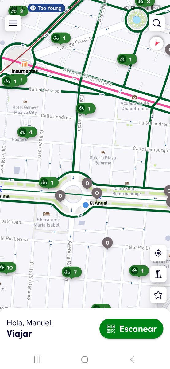 lecs2408's tweet photo. oye @ecobici  no hay bicis en las estaciones del ángel que pasó?? y ese balanceo?? https://t.co/shXNMN6SLw