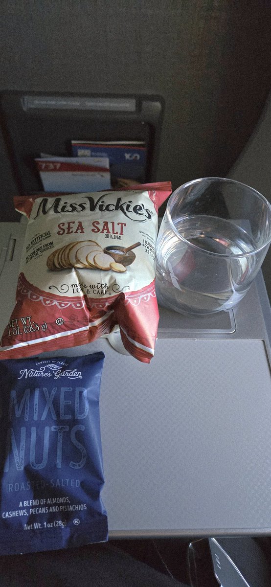 patstravelrevu's tweet photo. #AmericaAirways #B737max8 #FirstClass #Dinner. Special 100 yr annv #BeefWellington but no #dessert Wasn't catered. Or clever way 4 @AmericanAir to cut costs. 4th flight this yr https://t.co/8nntlKpgnx #inflightmeal #airplanefood #airlinemeal #travel #American #patstravelreviews https://t.co/yNGEYk9RP3