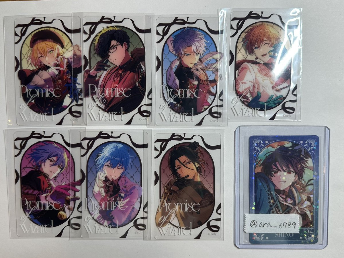 ara_6789's tweet photo. 【まほやく/交換】
魔法使いの約束バレンタイン クリアカード

（譲）ルチル レノックス アーサー 
ラスティカ オーエン ネロ シャイロック

（求）同種シノ

郵送希望です。
検索からでも気軽にお声がけください。 https://t.co/IwDsm6pA4P