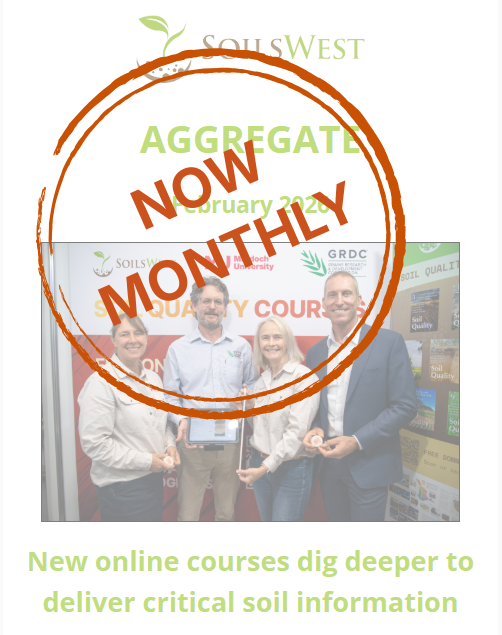 SoilsWest's tweet photo. Our Aggregate e-newsletter will return next week - and in a new monthly format! Sign up to get #soilscience and #soilresearch news, #soilmanagement info and industry opportunities delivered to your inbox: https://t.co/e7gQypWcQs https://t.co/6iNhWtaJKN