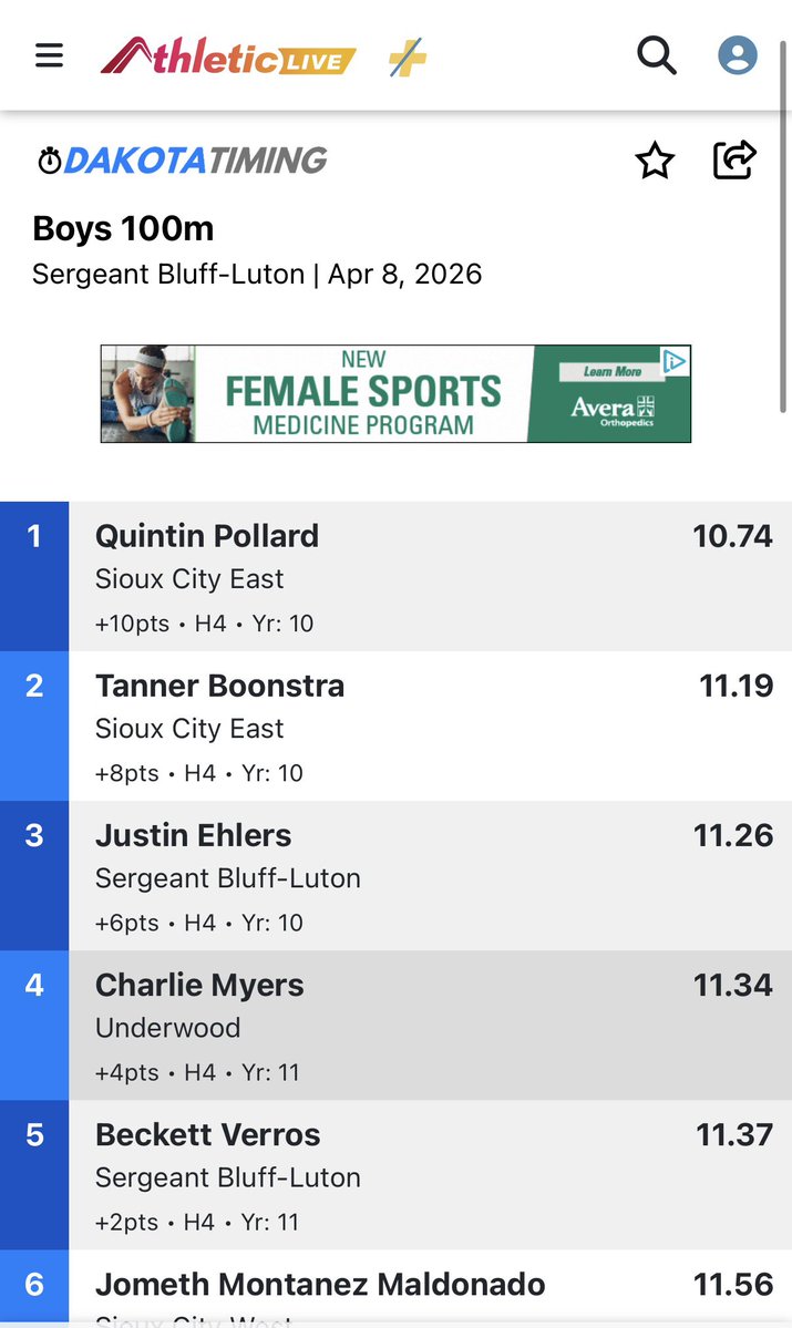 SC East Track&Field tweet media