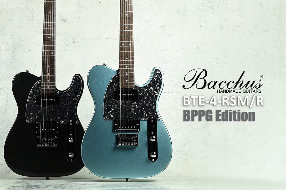 DeviserGuitars's tweet photo. Bacchus Universe SeriesよりP-90タイプ×ハムバッカー配列を採用した「BTE-4-RSM/R-BPPG」が登場🎸

フロントは太く歯切れの良いP-90、リアはパワフルなハムバッカーを採用！！！

人気のブラックパールピックガード仕様も魅力なモデルです✨

詳細はこちら！☑
https://t.co/A0r4e5rHQQ

#BacchusNewModel
#BacchusBPPG
