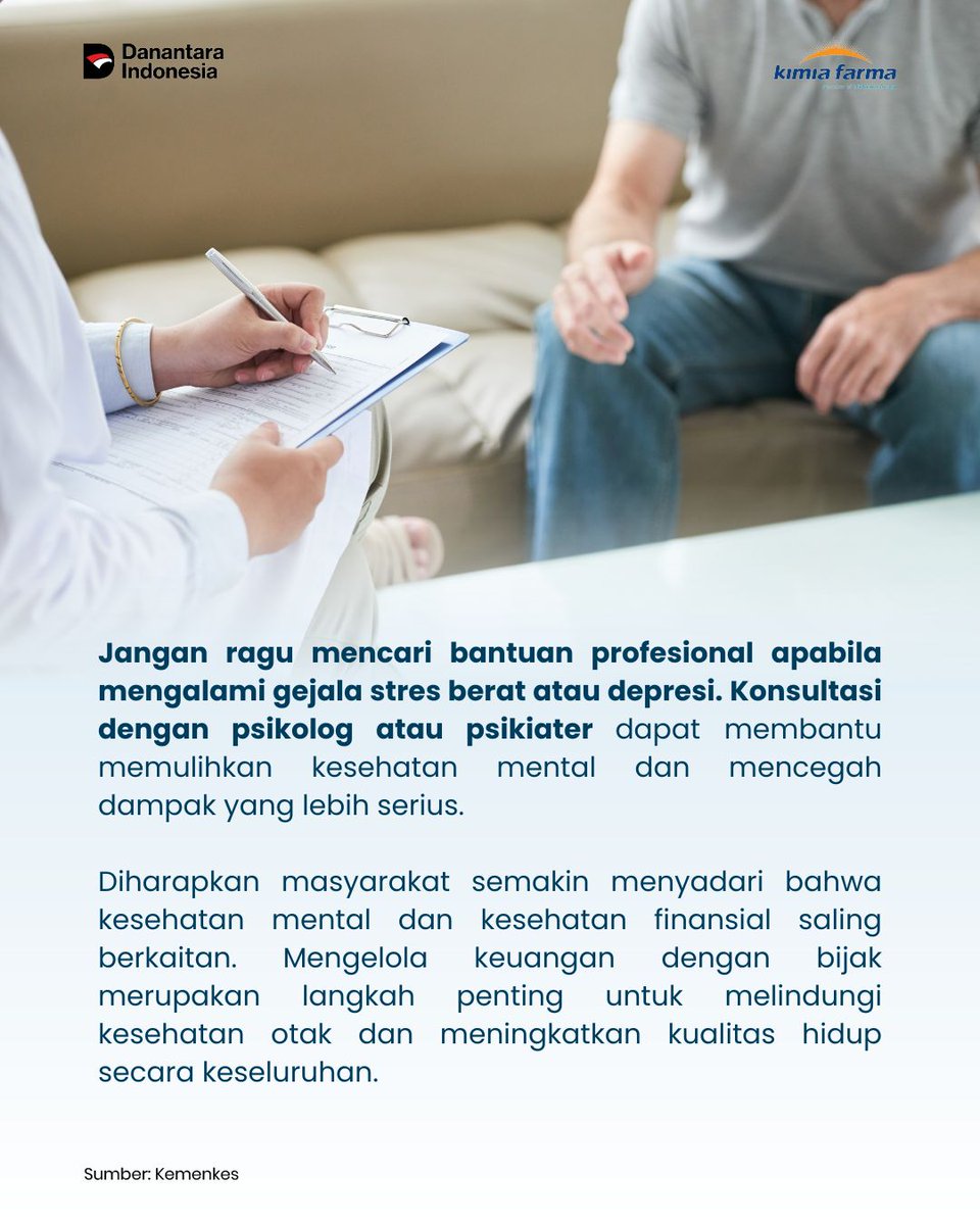 kimiafarmaind's tweet image. Awalnya kelihatan membantu, tapi lama-lama bikin cemas, overthinking, bahkan susah tidur. 

Tekanan dari pinjaman online bisa berdampak serius ke kesehatan mentalmu.

Share ke teman atau keluarga siapa tahu mereka juga lagi butuh info ini!

#pinjol #pinjamanonline