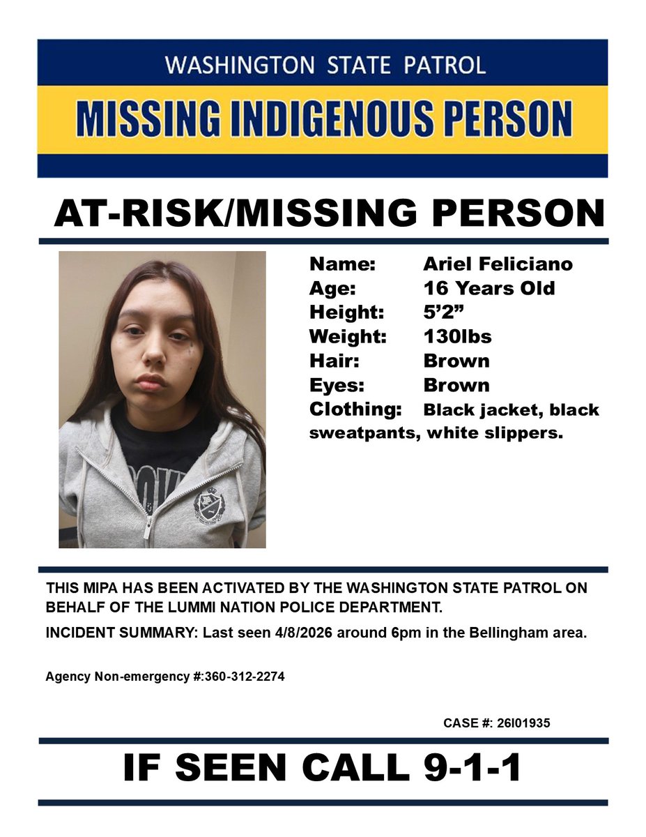 WSP Missing Person Alerts tweet media