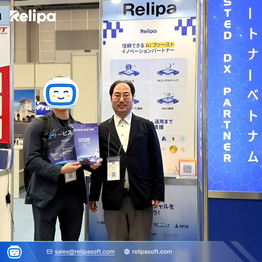RelipaSoftware's tweet photo. Japan IT Week 春 2026、2日目も大盛況！✨

本日も多くのお客様がRelipaブースへ！AIやDX導入、業務効率化に関する具体的なディスカッションが活発に行われています。

🔗詳細はこちら：https://t.co/57kCAFQMl4

👉ぜひRelipaブースへお越しください！

#Relipa #JapanITWeek2026 #AI #DX #展示会 https://t.co/7GbP7Tfim4