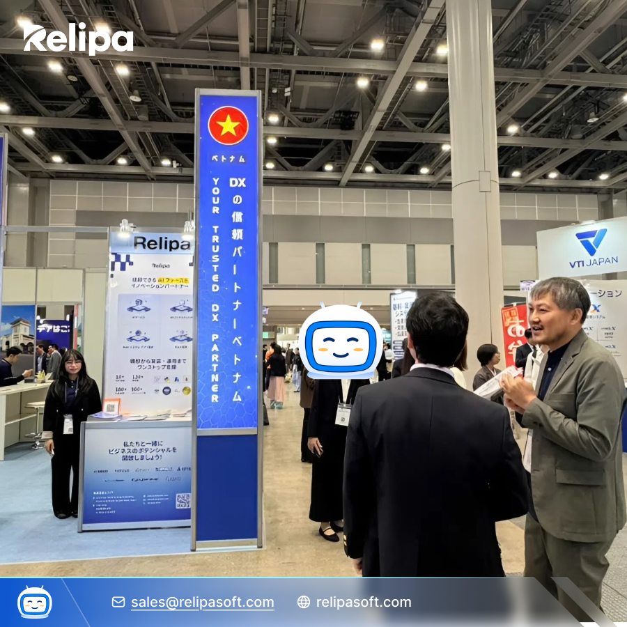 RelipaSoftware's tweet photo. Japan IT Week 春 2026、2日目も大盛況！✨

本日も多くのお客様がRelipaブースへ！AIやDX導入、業務効率化に関する具体的なディスカッションが活発に行われています。

🔗詳細はこちら：https://t.co/57kCAFQMl4

👉ぜひRelipaブースへお越しください！

#Relipa #JapanITWeek2026 #AI #DX #展示会 https://t.co/7GbP7Tfim4