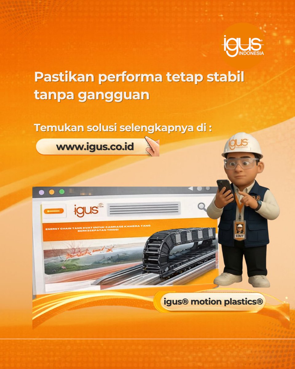 igus_indonesia's tweet image. Dari lintasan lari hingga panggung konser, presisi adalah segalanya. 
Mulai dari akselerasi tinggi sampai manuver melengkung, e-chain E6 tetap memberikan performa maksimal.

Untuk info lebih lanjut :
🌐  igus.co.id
#igus #EnergyChain #IndustrialInovation #Engineer