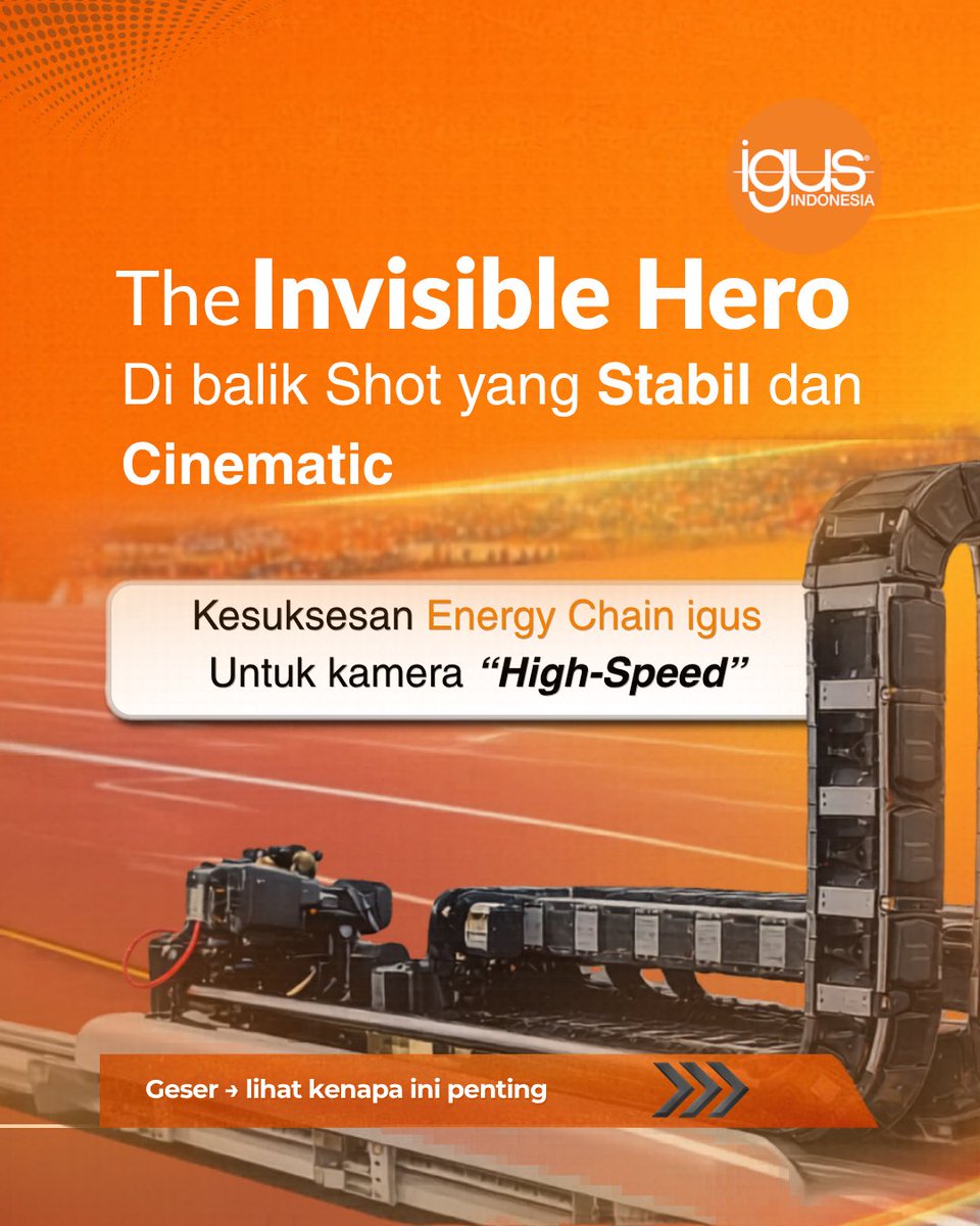 igus_indonesia's tweet image. Dari lintasan lari hingga panggung konser, presisi adalah segalanya. 
Mulai dari akselerasi tinggi sampai manuver melengkung, e-chain E6 tetap memberikan performa maksimal.

Untuk info lebih lanjut :
🌐  igus.co.id
#igus #EnergyChain #IndustrialInovation #Engineer