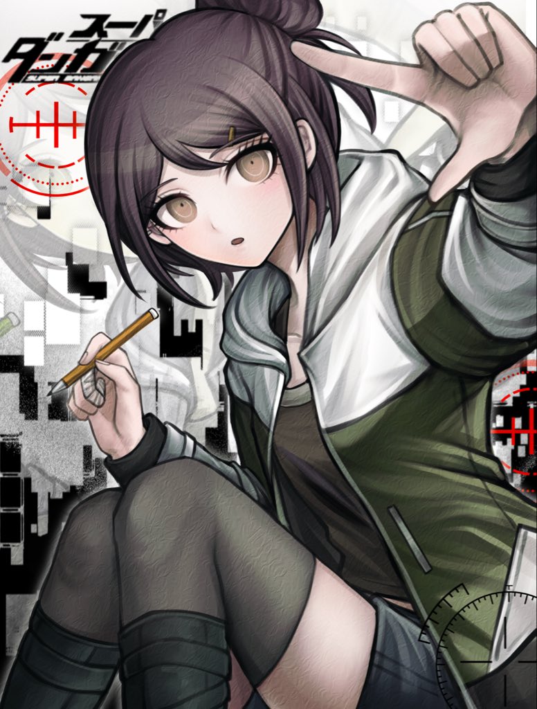 Hayakawasq's tweet photo. はじめまして！これは私のOCです！彼女の名前は早川絵里です。
皆さんは彼女を私として扱っても構いません.
#danganronpa #danganronpafanart 
これは私が好きな画家が制作した作品です. https://t.co/CRkisKgRQT