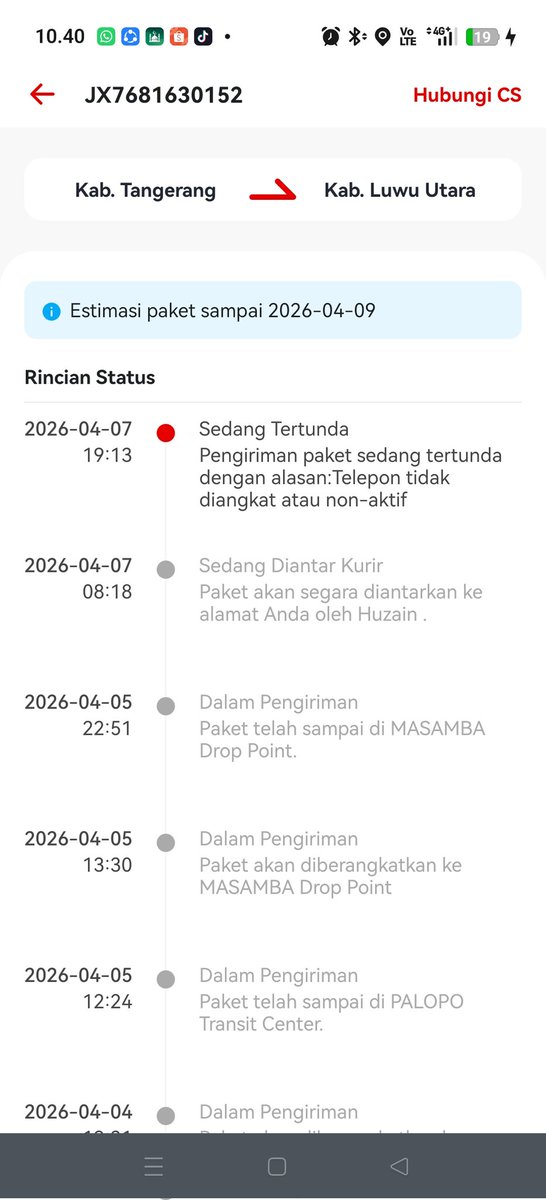 HASRUMJAYA's tweet photo. Yth. Management @jntexpressid dibawah ini pesanan sy yg direturn oleh pihak J &amp; T Masamba Kab.Luwu Utara, alasannya ditelpon dan tidak respon, harusnya diantar dulu ke rumah konsumen, nanti tidak bayar baru return, ini merugikan pemesan. @BPKN_RI https://t.co/fb38rk2AFz