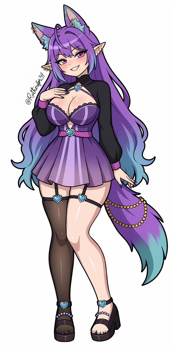 ¡Me encanta el diseño y los colores de tu OC <a href="/Nyaphie/">Nyaphie 🦭🥐 Altherbit Group</a>! ✨
Son súper agradables a la vista.
Aquí te comparto mi versión en mi estilo 🎨🖌️.
¡Espero que te guste! ❤️