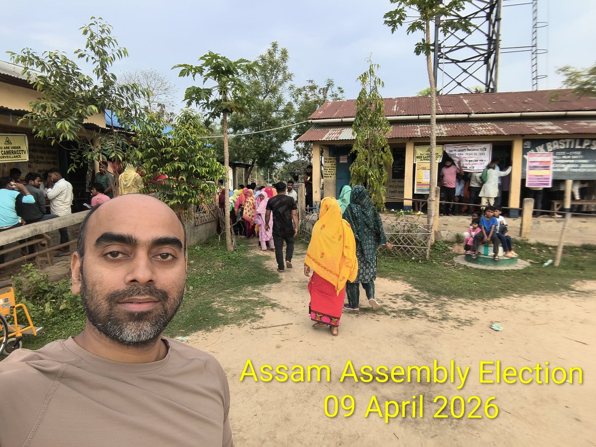 KrishnajeeChau1's tweet photo. @ECISVEEP @ElectionHojai @Hojai_District @DDNewslive @ddnews_guwahati @CMOfficeAssam 

My country ,  my duty .... voted in the Assam Assembly Election 2026 for even a stronger Assam. 
  Joi Aai Axom , Bharat Mata Ki Jai https://t.co/6TUQk6GDCK