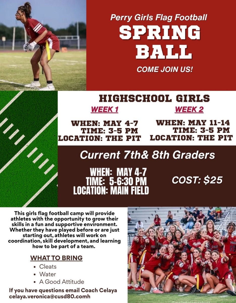 Perry Girls Flag Football tweet media
